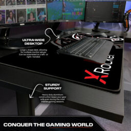 X Rocker Panther Xl 155Cm Reversible Corner Gaming Desk With Mousepad - Carbon Black - thumbnail 3