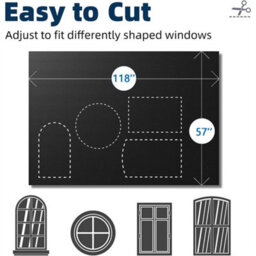 Portable Blackout Blind Blackout Window Shades Sunblock Curtains Privacy Assured - thumbnail 2