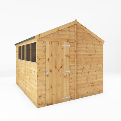 Waltons 10 X 8 Shiplap Garden Storage Shed Tongue And Groove Apex Single Door Windows - image 1