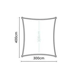 Pacific Lifestyle 3M X 4M Rectangular Shade Sail Grey Sunscreen Awning For Patios And Gardens - thumbnail 4