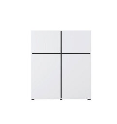 Arte Kross 76 Highboard Cabinet In White - W1190mm H1390mm D400mm, Bright And Modern - thumbnail 3