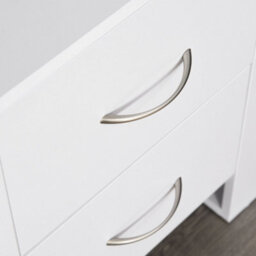 Wyld Haus Sovise Set Of 2 White Bedside Tables With 2 Drawers Each - Compact Modern Nightstands - thumbnail 7