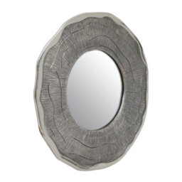 Orsina Small Oak Effect Silver Wall Mirror, 62Cm Round Decorative Wall Mirror, Compact Modern Mirror With Oak Effect - thumbnail 5