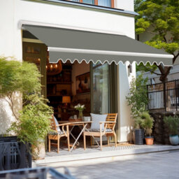 Sundaze 2.5X2M Half Cassette Electric Awning Retractable Garden Sun Shade Sail Canopy Grey