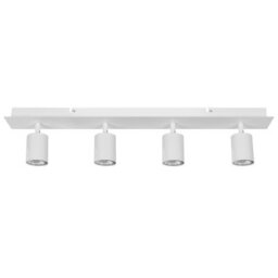 Beliani Matte White 4-Shade Adjustable Ceiling Lamp, Industrial Style, 4-Bulb (Bulbs Not Included) - thumbnail 2