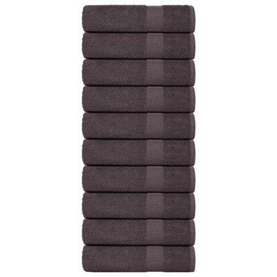 Berkfield Bath Towels 10 Pcs Anthracite 100X150 Cm 360 Gsm 100% Cotton - image 1