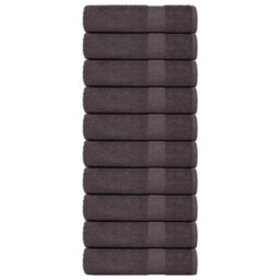 Berkfield Bath Towels 10 Pcs Anthracite 100X150 Cm 360 Gsm 100% Cotton - thumbnail 1