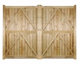Burbage Iron Craft Drayto Wooden Driveway Garden Gates 2400mm Wide X 1800mm High Dr61 - thumbnail 5