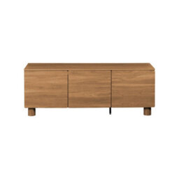 Sweeek - Tv Stand 140Cm 3 Doors Wood Decor Hazel Wood Effect - Ayana - thumbnail 3
