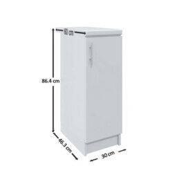 Jd Greta Kitchen Base Unit 300mm Storage Cabinet With Door Shelf 30Cm Sage Green Matt With Worktop - thumbnail 4