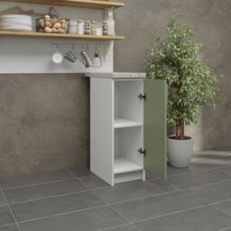 Jd Greta Kitchen Base Unit 300mm Storage Cabinet With Door Shelf 30Cm Sage Green Matt With Worktop - thumbnail 3