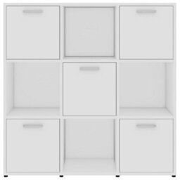Vidaxl Book Cabinet White 90X30X90 Cm Engineered Wood Book Cabinets - thumbnail 6