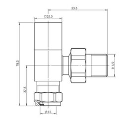 Plum&clay Pair Of Bronze Angled Radiator Valves 15mm Towel Rail Valve Set Square Top - thumbnail 8