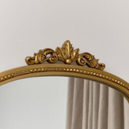 Melody Maison Large Arched Ornate Edge Gold Mirror 80Cm X 50Cm - thumbnail 3