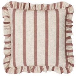 Wylder Connie Square Striped Feather Filled Cushion, Clay Pink, 45 X 45Cm - thumbnail 2
