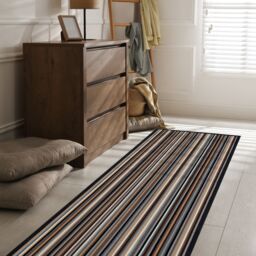 Kensington Grey Striped Heavy Duty Mat, 150Cm X 50Cm - thumbnail 2