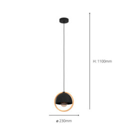 Eglo Callow Black Pendant Light - thumbnail 3