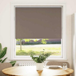 Berkfield Roller Blind Blackout Coffee 115X175 Cm Fabric Width 110.7 Cm Polyester - thumbnail 1