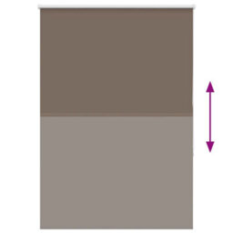 Berkfield Roller Blind Blackout Coffee 115X175 Cm Fabric Width 110.7 Cm Polyester - thumbnail 5