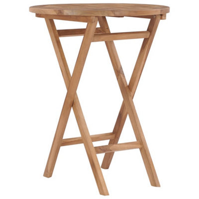 Walplus Folding Garden Table 60 Cm Solid Teak Wood - image 1
