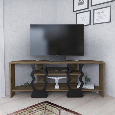 Decorotika Firal Tv Stand Tv Unit For Tvs Up To 45 Inch Oud Oak And Black - image 1