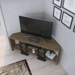 Decorotika Firal Tv Stand Tv Unit For Tvs Up To 45 Inch Oud Oak And Black - thumbnail 4