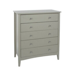 Core Products Como 5 Drawer Light Grey Chest Of Drawers, H101.0Cm X W83.0Cm X D43.0Cm - thumbnail 3
