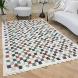 The Rugs Moodi Shaggy Multicolour Pulseway Rug Runner Tartan Thick High Pile For Living Rooms, Bedrooms, Hallways, Kitchens - thumbnail 7