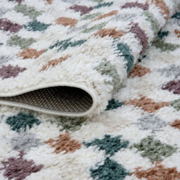 The Rugs Moodi Shaggy Multicolour Pulseway Rug Runner Tartan Thick High Pile For Living Rooms, Bedrooms, Hallways, Kitchens - thumbnail 4