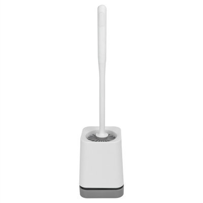 Jvl Toilet Brush With Tpr Bristles, Grey - image 1