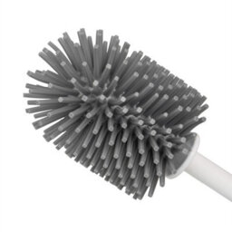 Jvl Toilet Brush With Tpr Bristles, Grey - thumbnail 3