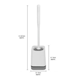 Jvl Toilet Brush With Tpr Bristles, Grey - thumbnail 6
