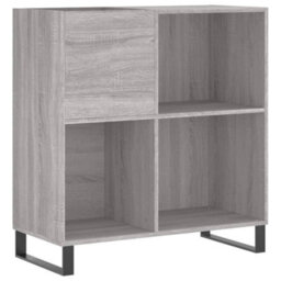 Walplus Record Cabinet Grey Sonoma 84.5X38X89 Cm Engineered Wood - thumbnail 2
