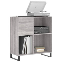 Walplus Record Cabinet Grey Sonoma 84.5X38X89 Cm Engineered Wood - thumbnail 3