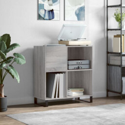 Walplus Record Cabinet Grey Sonoma 84.5X38X89 Cm Engineered Wood - thumbnail 1