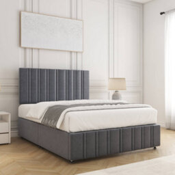 Bsspoke Isabella Divan Bed Set Steel Plush Velvet 24Inch Headboard & Footboard No Drawers No Mattress In 3Ft 4Ft6 5Ft 4Ft 6Ft - thumbnail 3
