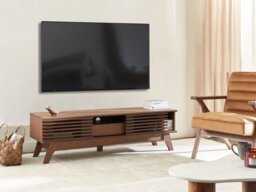 Beliani Retro Tv Stand Detroit Dark Brown - thumbnail 2