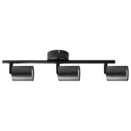 Beliani 3-Light Black Metal Ceiling Spotlight With Adjustable Shades - thumbnail 2