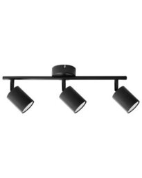 Beliani 3-Light Black Metal Ceiling Spotlight With Adjustable Shades - thumbnail 3