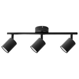 Beliani 3-Light Black Metal Ceiling Spotlight With Adjustable Shades - thumbnail 5