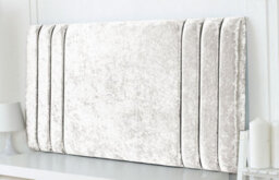"Slumbre Rio Crushed Velvet 3Ft Single 20"" Headboard -  White"