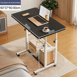 Black Portable Table Notebook Computer Foldable Laptop Storage Desk - thumbnail 2