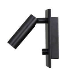 Ultra Beam Lighting Ultrabeam Bedroom Reading Light Recessed Wall Or Headboard Mounted Dimmable Led Black Finish - thumbnail 6