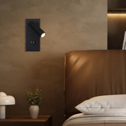 Ultra Beam Lighting Ultrabeam Bedroom Reading Light Recessed Wall Or Headboard Mounted Dimmable Led Black Finish - thumbnail 3