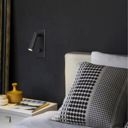 Ultra Beam Lighting Ultrabeam Bedroom Reading Light Recessed Wall Or Headboard Mounted Dimmable Led Black Finish - thumbnail 2