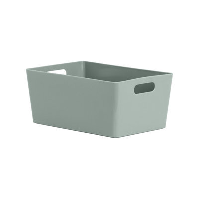 Wham Studio Gloss Light Green Plastic Nestable Storage Basket (H)11Cm (W)17Cm (D)17Cm - image 1