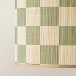 Valuelights Lori Green Checkerboard Bamboo Drum Ceiling Lamp Shade (D)30Cm - thumbnail 5