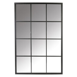Dibor Classic Rectangular Iron Decorative Wall Mirror Indoor Framed Window Mirror H120 X W80Cm - thumbnail 2