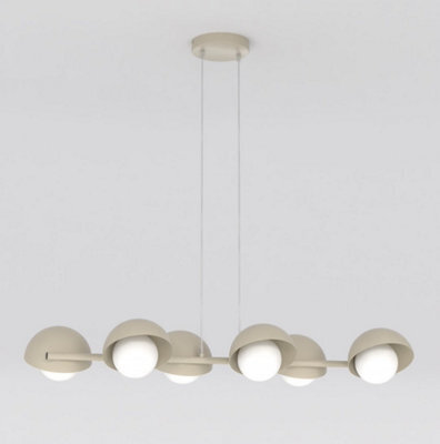 Emibig Lighting Emibig Boom Pendant Lamp 6 X G9 Mocha With White Shade - image 1
