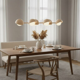 Emibig Lighting Emibig Boom Pendant Lamp 6 X G9 Mocha With White Shade - thumbnail 4